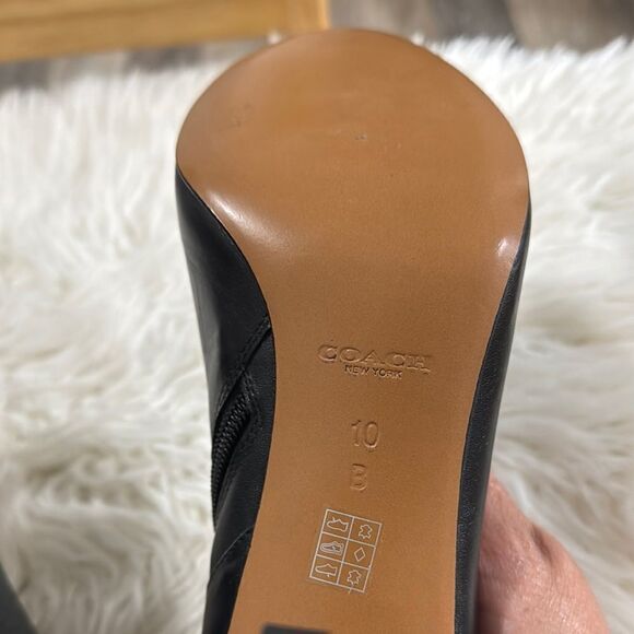 Coach Women's Black Leather Seneca Ankle Boots Size 10B - Picture 10 of 11